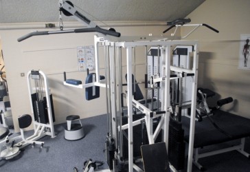 Photo of equipment at the Murray Edwards College gym